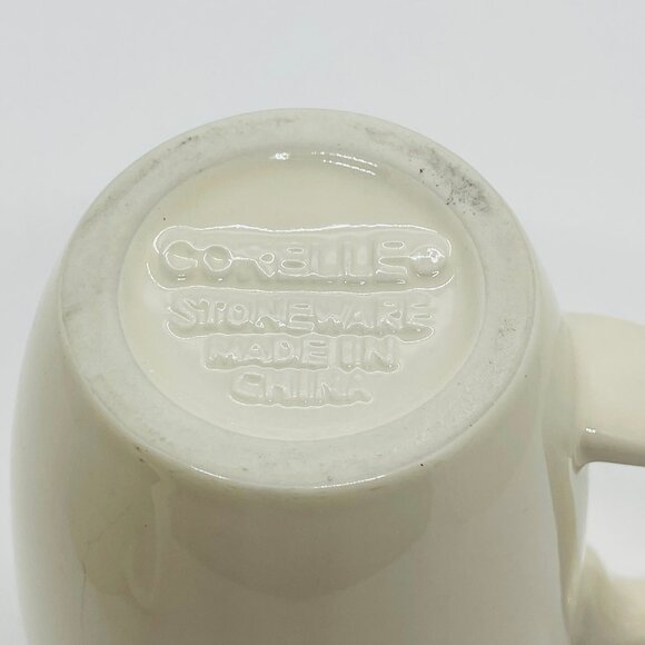Set of 4 ~ CORELLE STONEWARE MUGS ~ Ivory, 4", 12 oz. - Picture 3 of 4